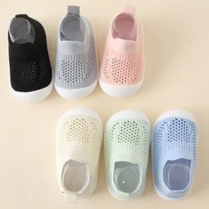 Neutral Summer Baby Breathable Mesh Infant Toddler Sock Shoes Soft Rubber Sole Sock Casual Shoes for Walking Baby Slipper Shoes