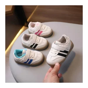 New Arrival Casual Kids Sneakers with Rubber Soles Fashion Boys and Girls Outdoor Walking Shoes Baby Crib Sneakers