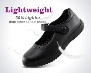 New Arrival Chic Glossy Finish Kids School Shoes with Hasps for Students Daily Uniform and Outdoor Activities