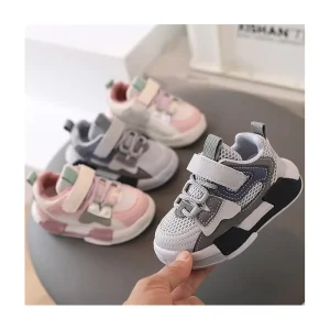 New Arrival Child Footwear Boys Casual Shoes Mesh School Sports Shoes for Girls Fashion Pink Kids Breathable Sneakers