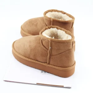 New Arrival Children’s Winter & Autumn Waterproof Snow Boots Unisex Brown Faux Suede Breathable Ankle & Bootie Design