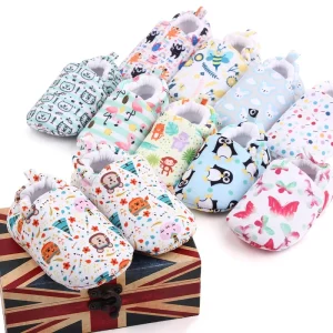 New Arrival Cute Soft Sole Cotton Newborn Infant Baby Shoes Cartoon Animal Design Customized logo