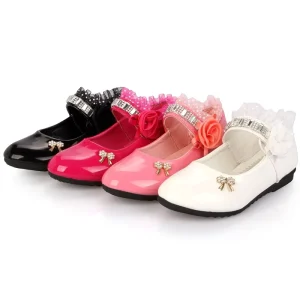New Arrival Factory Children’s Princess Shoes Girls Dance Dress Shoes Baby Flat Shoes Kids Style