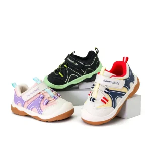 New Arrival Fashion Toddler Preschool Kids Sneakers PU and Mesh Upper TPR Non-Slip Casual Walking Shoes Age 1-6 Years