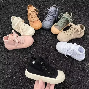 New Arrival Kids School Shoes Soft soled Flat Children’s Canvas Shoes
