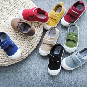 New Arrival Magic Sticker 1-3 Years Children’s Sports Shoes Outdoor Walking Baby Boys Girls Casual Canvas Kids Shoes