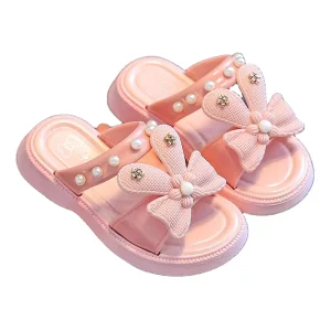New Arrival Model Rubber Slippers and Sandals for Kids Bow Design Cute Fashion Girls Shoes Summer Platform