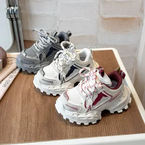 New Arrival Spring Autumn Children Running Shoes Mesh Breathable Casual Sneakers for Kids Boys Girls