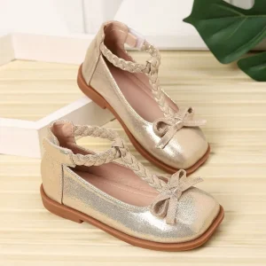 New Arrival Spring Sweet Children Wear Princess Girl Flat Party Dress Shoes Kids 23-36