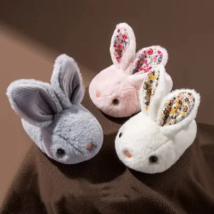 New Arrivals Design Children Winter Indoor Outdoor Cute Home Girls Bunny Rabbit Cartoon Character Kids Slippers