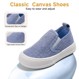 New Arrivals Kids Canvas Sneakers Breathable Comfort TPR Outsole Unisex for School Travel Summer Autumn