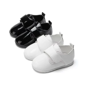 New Arrivals Outdoor Toddler Wedding Loafers PU Leather Rubber Sole Non-Slip Baby Dress Shoes