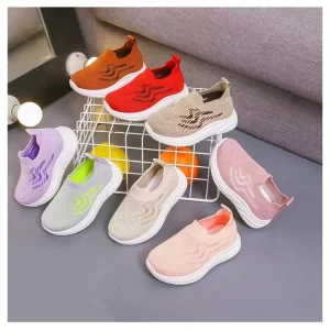 New Arrivals School Kids Boys Girls Baby Kids Knit Canvas Sneaker Socks Soft Designer Casual Children’s Shoes