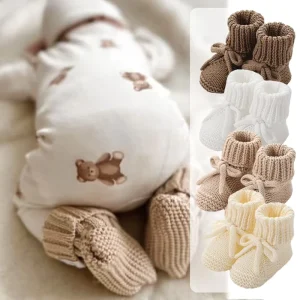 New Baby Cute Bow Tie Knitted Sweat-Absorbent 100% Cotton Eco-Friendly Breathable Anti-Bacterial Walking Shoes Socks