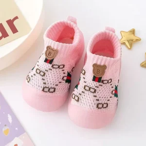 New Baby Summer Fashion Soft Sneakers Children Flat Shoes Baby Girls Boys Solid Stretch Mesh Breathable Sport Run Sneakers Shoes