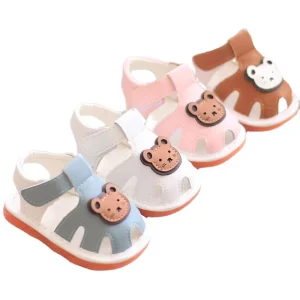 New Baby Toddler Shoes Non Slip Soft Bottom Summer Sandals for Boys and Girls Flat Outdoor Design
