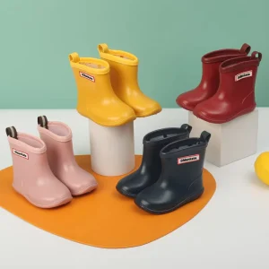 New Barefoot Style Kids Rain Boots Soft and Anti slip Waterproof Shoes Kindergarten Baby Boys and Girls Water Botas