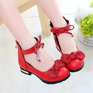 New Black Korean Style Soft Soled Princess Dress Shoes for Girls Children’s Shoes for Spring Autumn Large Size for