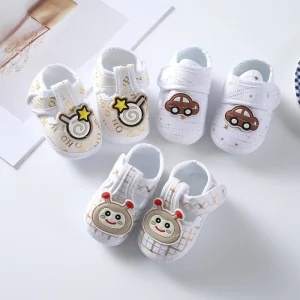 New Born Baby and Toddler Shoes Light Soft Cotton Upper Unisex for 6-18 Months Spring and Autumn Collection
