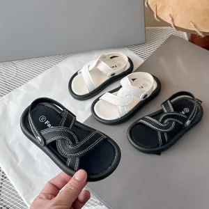 New Boutique Summer Kids Shoes Outwear Soft Sole Casual Boys Girl Flat Sandals