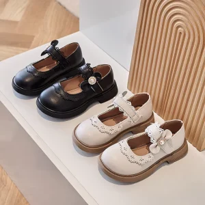 New Boutique Summer Spring Autumn Children Shoes Lace Bow Sweet Princess Baby Girl Dress Shoes