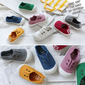 New Brand Quality Children’s Canvas Shoes Soft Sole Non Slip Korean Style Slip on Cute Baby Walking Sneaker for Boys Girls 24 32
