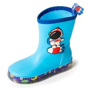 New Cartoon Astronaut Waterproof Non slip Rain Boots Rainboots Kids Water Shoe Children Boys Girls Rain Boots Lightweight