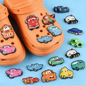 New Cartoon Car PVC Clog Charms DIY Shoe Decoration Gifts for Kids