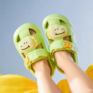 New Cartoon Non Slip Baby Clogs for Toddlers 2-6 Years Old Cute Unisex Kids Water Shoes with Open Toe Design Slippers Sandals
