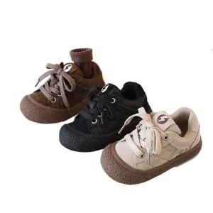 New Children Casual Sneakers Anti slip Kids Shoes Boys Girls Skate Shoes Sport Shoes for Toddlers Black Grey