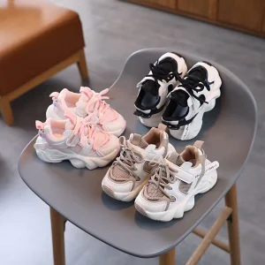 New Children Daddy Shoes Fashion Lightweight Casual Running Shoes High Top Soft Sole Baby Walking Shoes in Stock