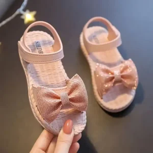 New Children Sandals Girls Summer Princess Shoes Soft Soled Beach Baby Shoes Indoor and Outdoor Non slip Shoes for Girl