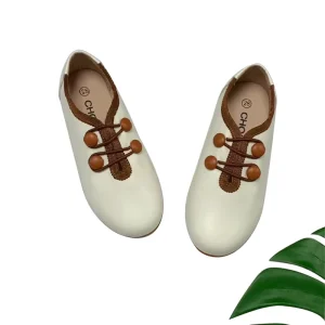 New Children’s Casual Dress Shoes Unisex Boys Girls White Dress Shoes Top Layer Leather Party Dress Casual Shoes for Kids