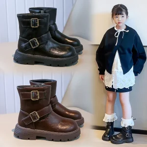New Children’s Fashion Retro and Simple Style Soft soled Comfortable Girls’ Boots