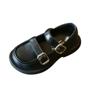 New Children’s Shoes Boys Metal Buckle Loafers Girls Soft soled Casual Shoes Fashion