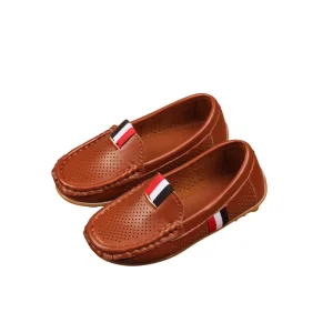 New Children’s Shoes Genuine Leather Hollow Loafers Casual Comfort Non Slip Fashion Breathable Shoes Flexible Flats for Kids