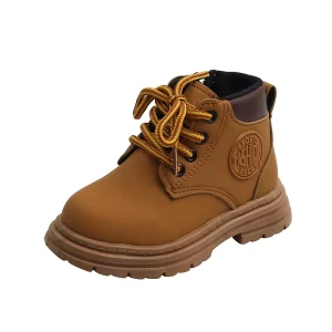 New Children’s Short Boots Girls Boys Sports Shoes Warm Winter Kids Short Boots Artificial Leather Shoes