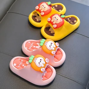 New Children’s Soft Bottom Women’s Slippers Cute Cartoon Indoor Thick Bottom Baby Animal Kid Slippers