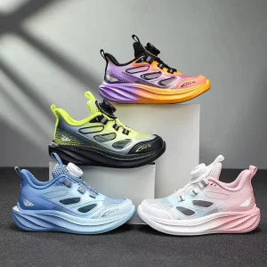 New Children’s Sports Running Shoes Outdoor Soft Sole Mesh Breathable Teenage Casual Sports Shoes Fashion Sneakers