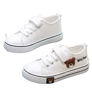 New Comfortable Canvas Leisure Children Baby Small White Shoes Children’s Sports Shoes for Kids