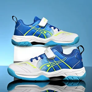 New Cross border Kids Badminton Shoes Hook and Loop Breathable Comfortable and Non slip Outdoor Sports Shoes