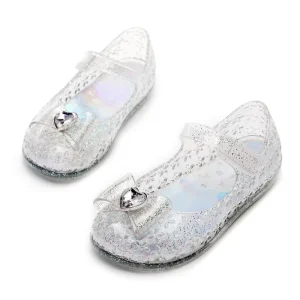 New Crystal Jelly Girl’s Shoes Bow Sandals Soft Bottom Princess Beach Sandals