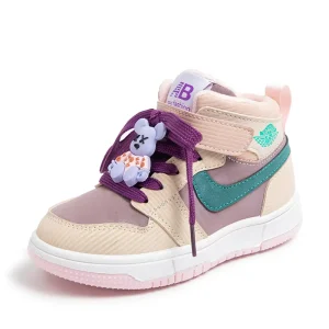New Custom Children Sneakers Anti Slip Soft Rubber Sole High top Children Skate Shoes Kids Sport Shoes