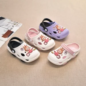 New Custom Kids Clogs 3D Labubu Cartoon Charm Closed Toe Multi color Heel Strap Breathable OEM with Custom Logo for Girls