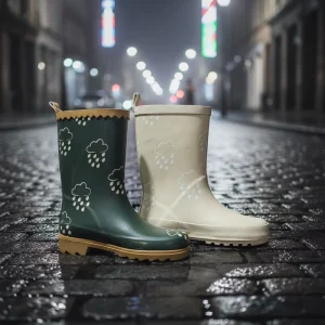 New Custom Print Waterproof Kids Rubber Rain Boots Colour Changing Wellington Boots for Children
