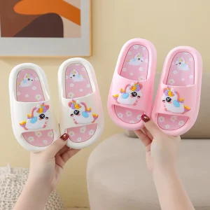 New Cute Fashion Children’s Slippers for Boys Anti-Slip Soft Bottom Printed Design for Indoor and Outdoor Use