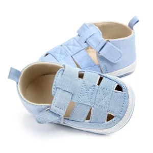 New Design Baby Boy Strap Sandal Unisex Newborn Walking Shoes Breathable Comfortable Toddler Sandals Grippy Soles