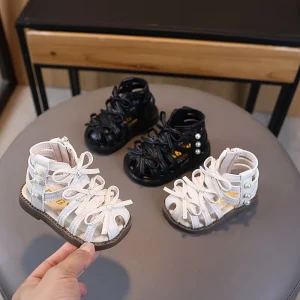 New Design Baby Infant Toddler Sandals Fashion High top Children’s Summer Footwear Roman Style Bow Kids Cute Shoes