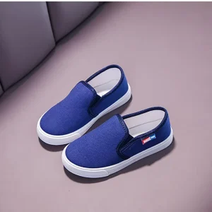 New Design Boys’ Comfortable Flat Sole Board Shoes Fashionable Casual Canvas Children’s Shoes