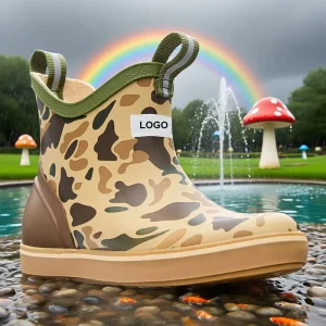 New Design Custom Children’s Deck Boots Waterproof Neoprene Fishing Rain Boots For Gardening Boating Camping Logo Color ODM OEM